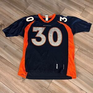 Vintage Broncos Navy Athletic Davis Jersey Men XL‎